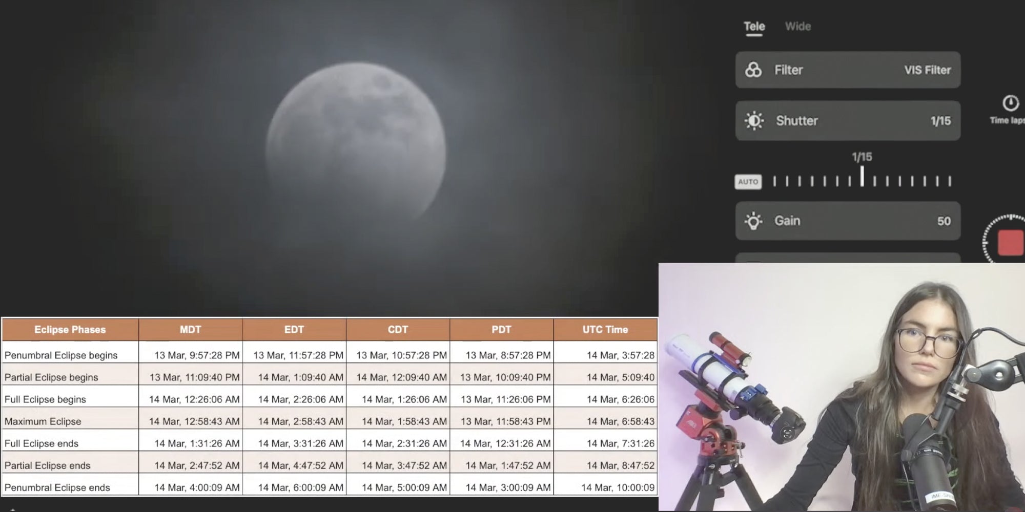 LIVE Total Lunar Eclipse Blood Moon!
